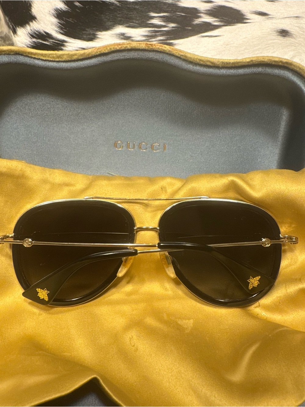Gucci Gold Frame Sunglasses - Picture 2 of 2